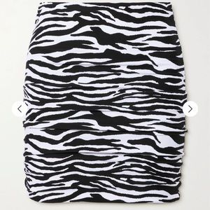 The Attico Zebra-striped Jersey mini skirt